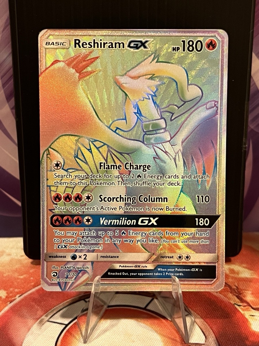 Reshiram GX 71/70 Secret Rare Mint Dragon Majesty Pokmon Card NM-LP