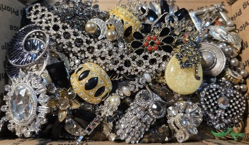 2 Lb Costume Jewelry VTG Modern Craft Junk Lot Wearable Untested Lot 42