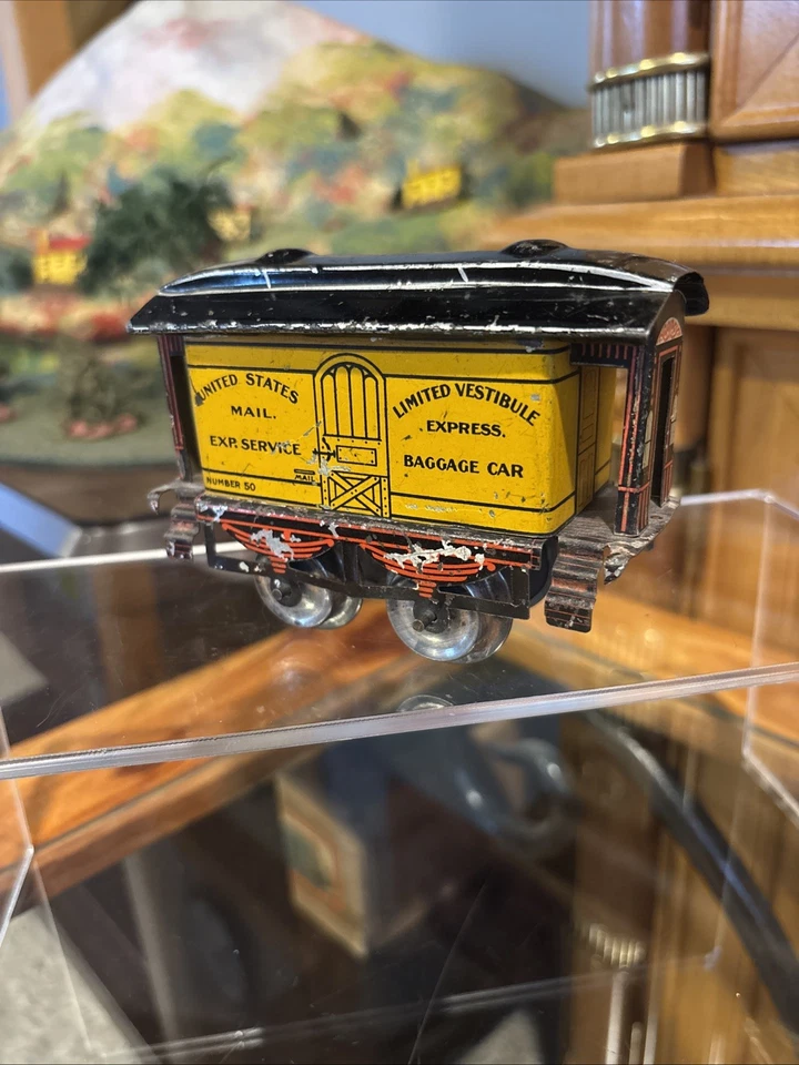 ~Rare Yellow~Ives Prewar Trains LTD Vestibule Express No.50 Baggage 1905-1907! - Image 4 of 4