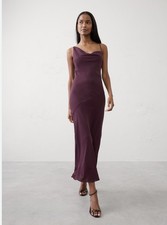 Banana Republic Purple Bias Maxi Dress Size Petite M NWT RT$150