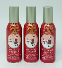 3 BATH BODY WORKS MRS CLAUS COCKTAIL CONCENTRATED ROOM SPRAY MIST FRESHENER