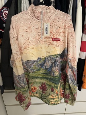 Kith x Columbia Yosemite Quarter Zip Size Large Waffle NWT 