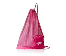 Speedo Ventilator Mesh Equipment Bag Pink Backpack Swimming Gear Wet Bag