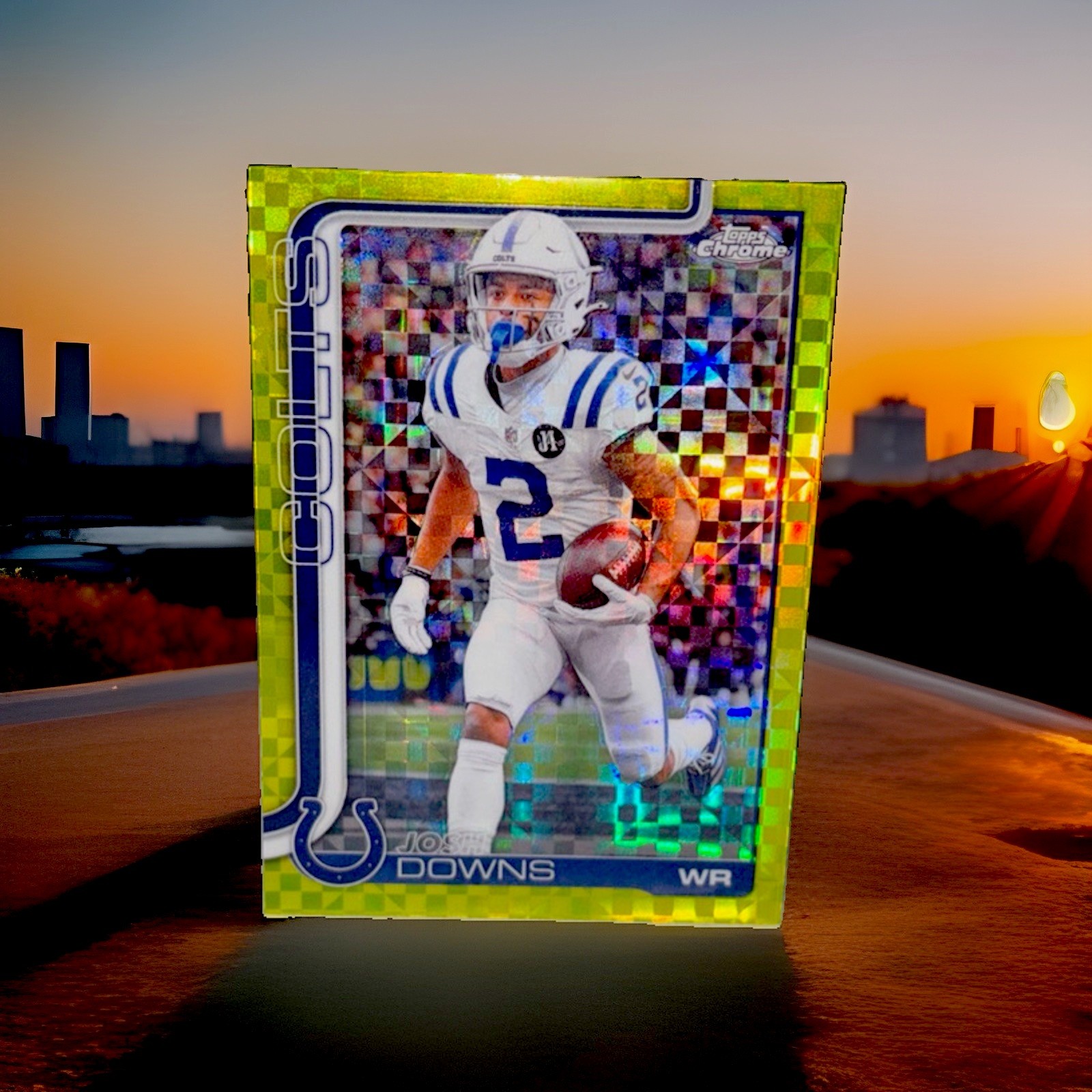 2025 Topps Chrome - Josh Downs #127 Lime Green X-Fractor SP 🔥