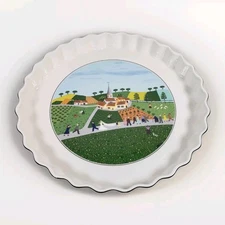 Villeroy & Boch Vilbofour Naif Wedding Quiche Dish, Pie Tart Serving Platter