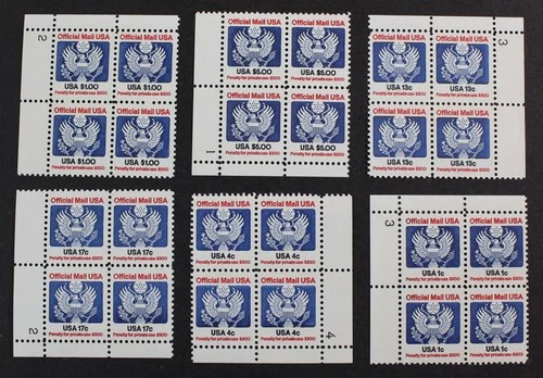 CKStamps: US Stamps Collection Scott#O127/O133 Block Mint NH OG Incomplete