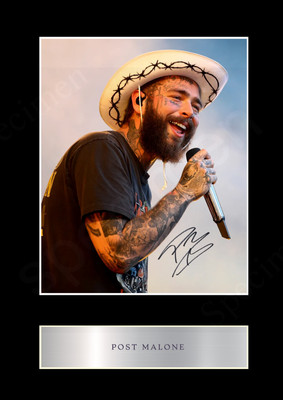 Post Malone signed Edition Memorabilia Druck Geschenk Kunst Autogramm Poster
