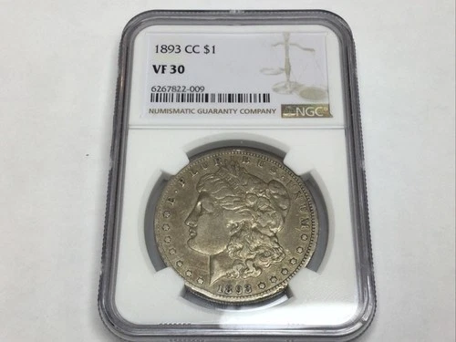 1893-CC Morgan Dollar VF30 NGC certified