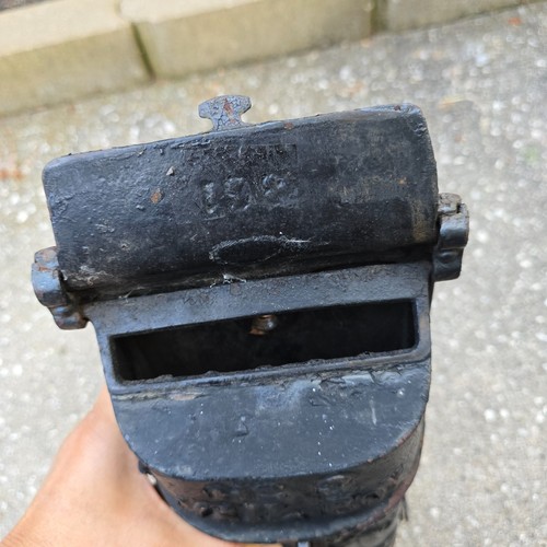 Antique late1800s Griswold Cast Iron Mailbox Std No3 Mail Box Peep Hole Lockable - Picture 8 of 23