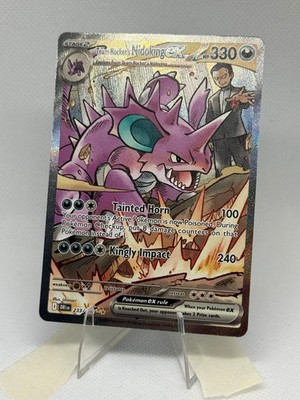 Team Rocket's Nidoking ex 233 SIR Destined Rivals Pokemon TCG NM