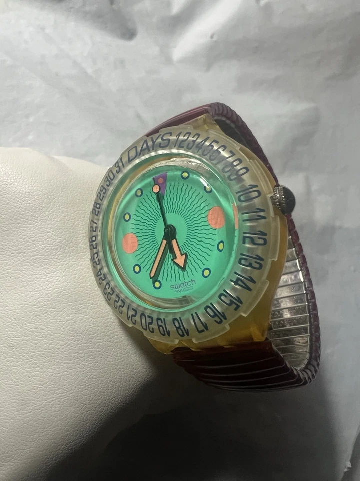 Swatch Vintage Swiss 200M,Scuba AG1994, unisex, rotating bezel,38mm Case. - Image 2 of 4