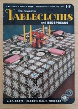 The Newest in Tablecloths and Bedspreads Vintage Crochet Pattern Booklet