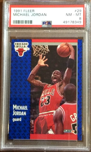 1991 Fleer — Michael Jordan — 6th Year — PSA 8