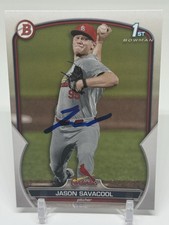 2023 Bowman Draft 1st #BD-200 Jason Savacool St. Louis Cardinals SIGNED