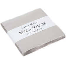 Bella Solids 5" Square Pack in Grey by Moda