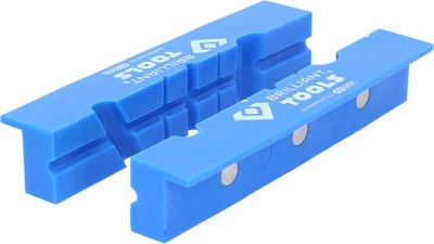 Brilliant Tools Schraubstock-Schonbacken mit Nuten, 2-tlg, Kunststoff