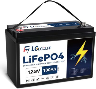 12V LiFePO4 Lithium Battery Pack 100Ah for RV Marine Solar System with 100A BMS