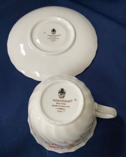 Wedgwood Posy Breakfast Set Egg Cup Cereal Bowl Butter Dish Salt Pepper Pot Trio - Picture 6 of 7