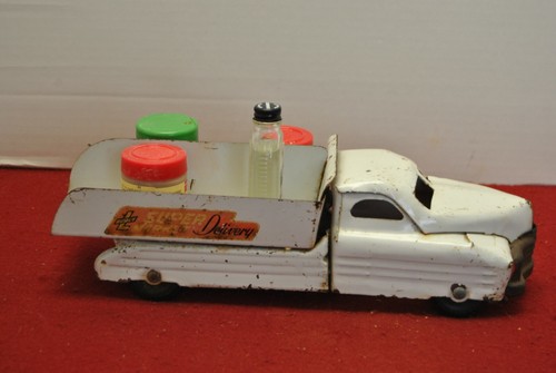 ORIGINALE BUDDY L CAMION CONSEGNA SUPERMERCATO con CARICO - Foto 11 di 11