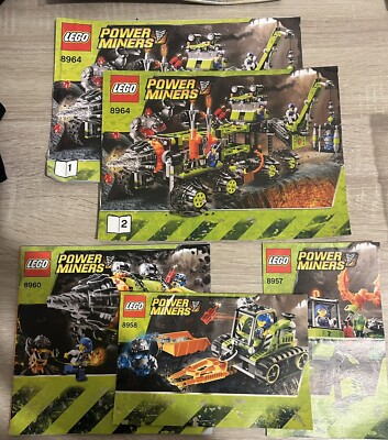 lego anleitungen anleitungen konvolut nur für Lego Power Miners Sets