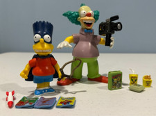 Simpsons Bartman and Krusty Playmates World Of Springfield Loose Complete