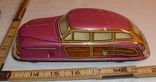 MARX WOODY STATION WAGON CAR TIN WIND UP TOY