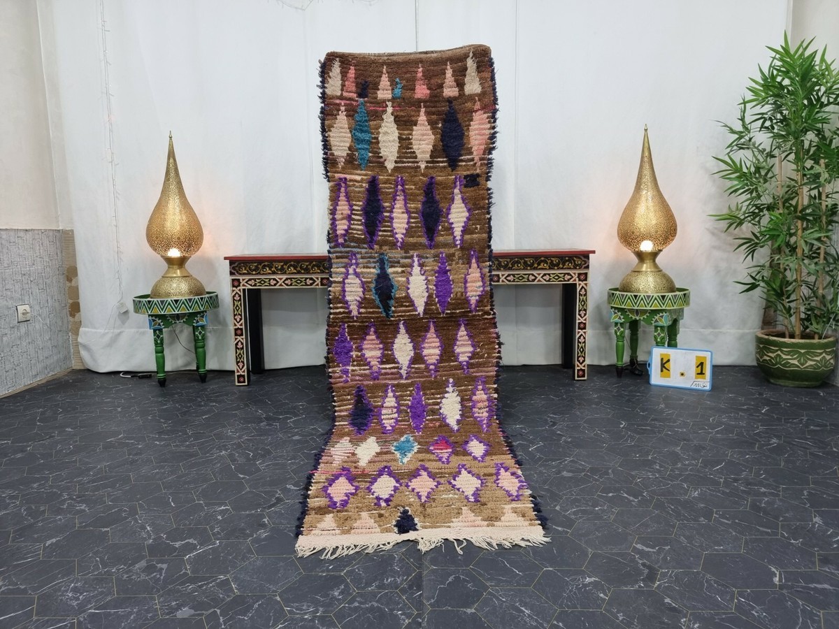Grand Tapis Marocain Berbère Vintage Fait Main – 6x9.8 Ft Laine Multicolore