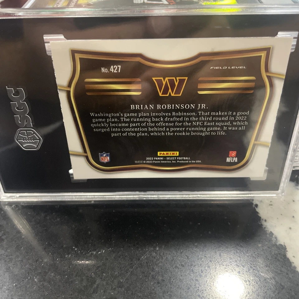 2022 Panini Select - Field Level Prizm #427 Brian Robinson Jr. /35 (RC) SGC 10 - Image 3 of 3
