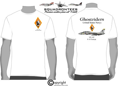 VF-142 Ghostriders F-14 Tomcat Squadron T-Shirt D2 - USN Licensed Product