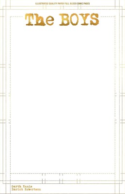 The Boys #1 - Gold Spot Foil Sketch Cover Variant