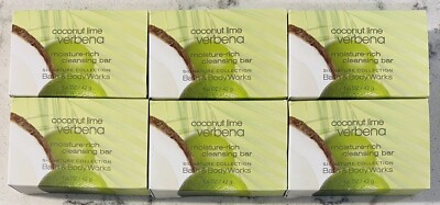 6 BATH & BODY WORKS ~ COCONUT LIME VERBENA ~ 1.5 OZ CLEANSING BAR SOAP