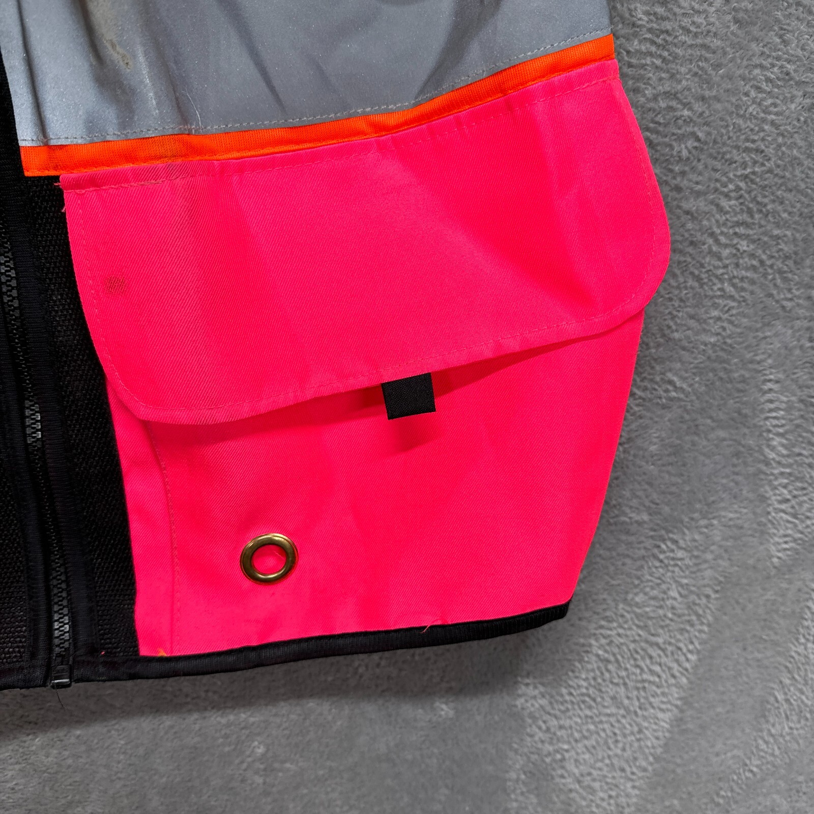 Shine Bright Safety Vest Yellow Red Type R Class 2 Pockets Mens XS - second product detail image
