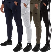 Enzo Joggers Mens Jogging Bottoms Fleece Tracksuit Gym Sport Slim Fit Sweatpants