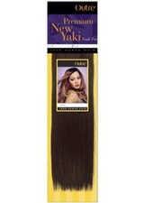 Outre Premium New Yaki Tangle Free Human Hair , 1B 12 Inches