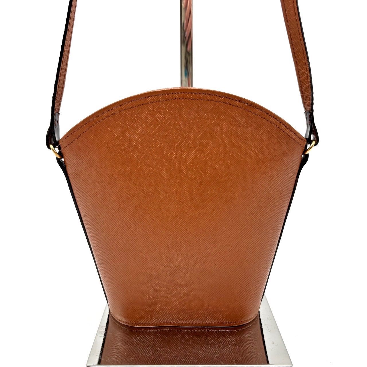 Saint Laurent Pochette Borsa a Tracolla Logo Pelle Marrone Nero Autentica