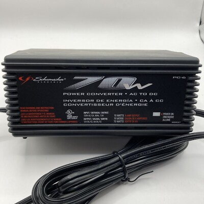 Schumacher PC-6 70W 12V AC to DC Power Converter, Lifetime, High Quality,Limited