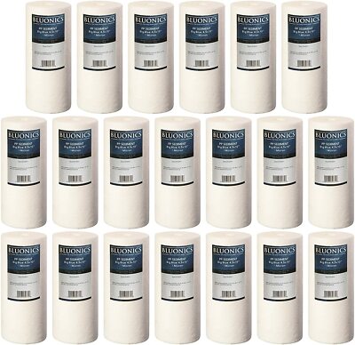 Bluonics 20 Pack 4.5x10'' 5 Micron Sediment Water Filters Iron Rust