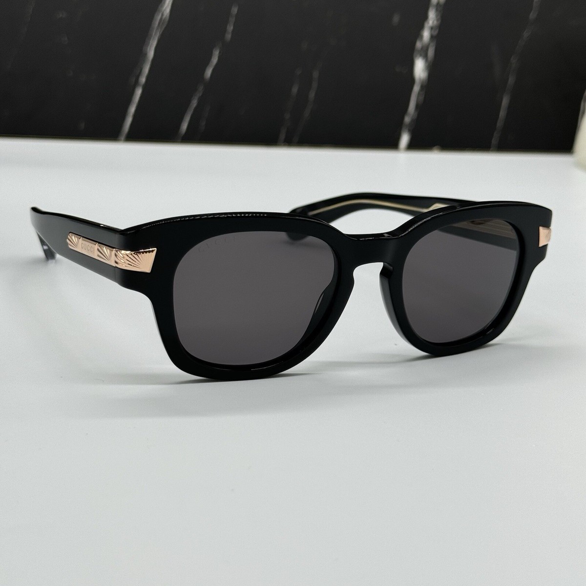 NEW GG1518S 001 GUCCI BLACK GOLD GREY SQUARE UNISEX SUNGLASSES NEW GG1518S 001 GUCCI BLACK GOLD GREY SQUARE UNISEX  main image 3