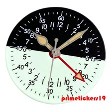 Fit NH34 29mm Automatic GMT Watch Dial Parts Two Tone Face Hands Set Green Lume