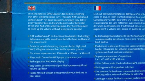 Kensington sx 2000 speakers for iPod- PLEASE read notes re postage - Picture 3 of 12