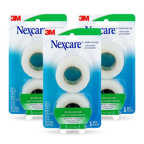 Nexcare Flexible Clear Tape, Waterproof Transparent Medical Tape