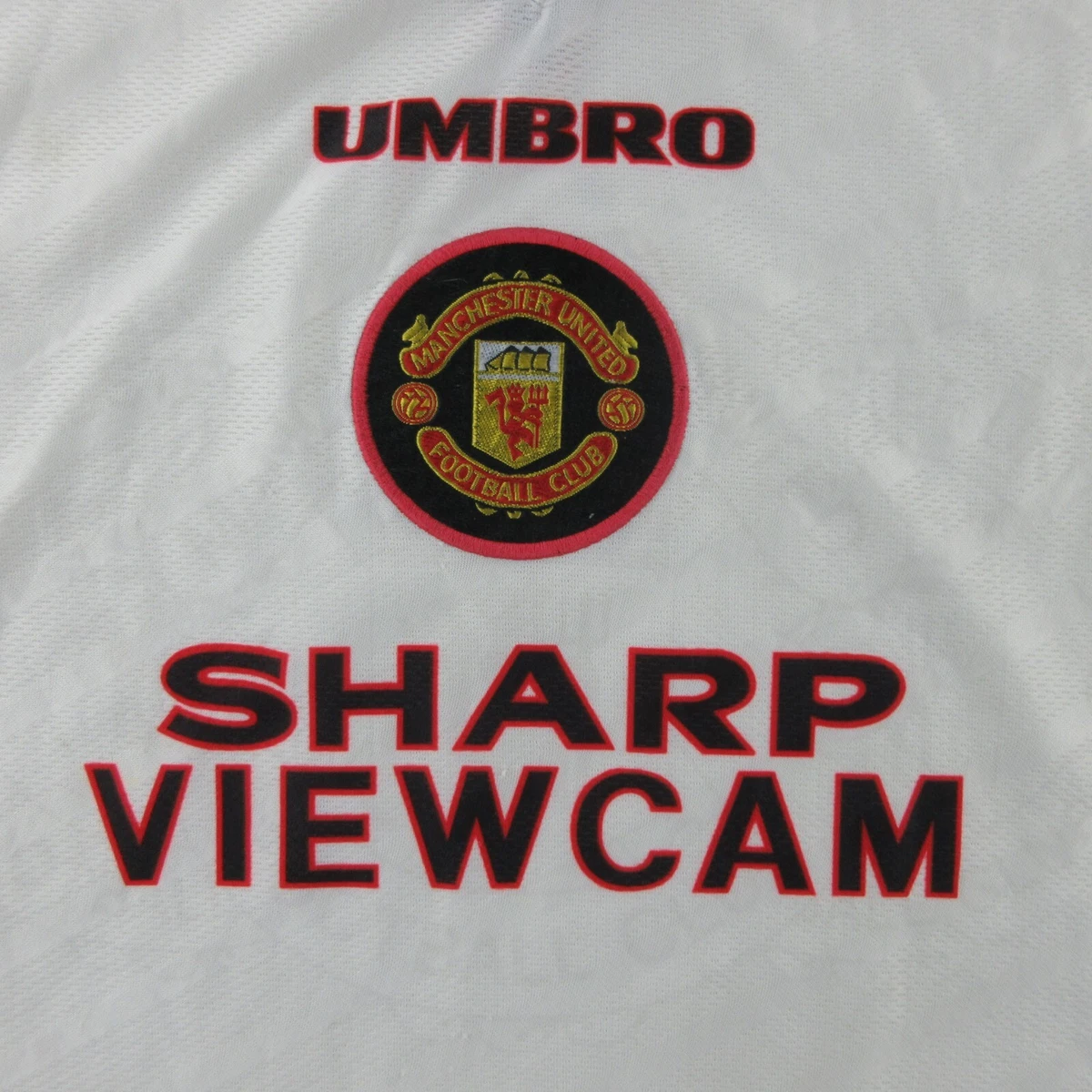 Vintage Manchester United Umbro Soccer Jersey Away 1996-1997 White Men's Size XL Vintage Manchester United Umbro Soccer Jersey Away 1996-1997 White Men's Size XL