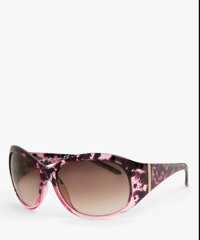 Women's Large Oval Sunglasses Tortoise/Pink Gradient John Lewis RRP  CA522