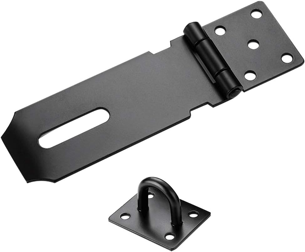 Worgeous Sturdy Stainless Steel Padlock Hasp And Staple For Gates Sheds Garage Doors 4 Inch Silver - View #6