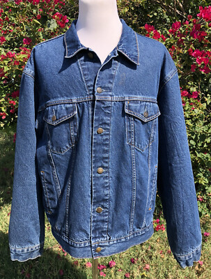 2302 National Outfitters Men's XL Trucker 6 Button Cotton Lined Jean Jacket