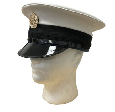 Genuine British Royal Air Force White Peaked Cap Military Dress Uniform Hat  UK UK