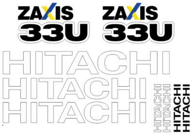 絵札　エクシクセット ZAXIS 33U DECAL STICKER SET KIT HITACHI ZX33U ZA NS11 | eBay