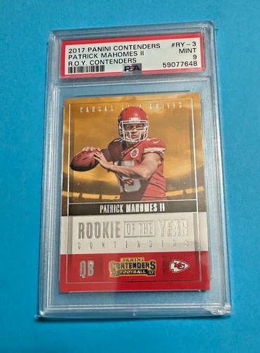 2017 Patrick Mahomes II Rookie RC Panini Contender  ROY #RY3 PSA 9