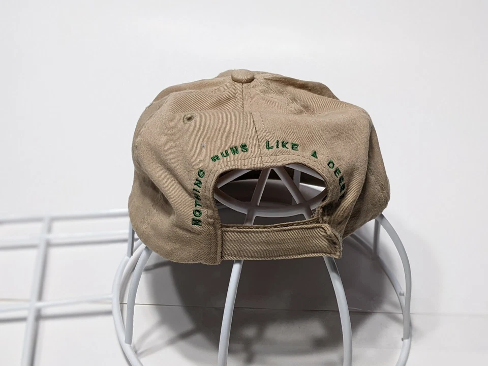 John Deere Hat, S/M Youth khaki Pre-owned text only no image nothing runs like - Image 2 of 4
