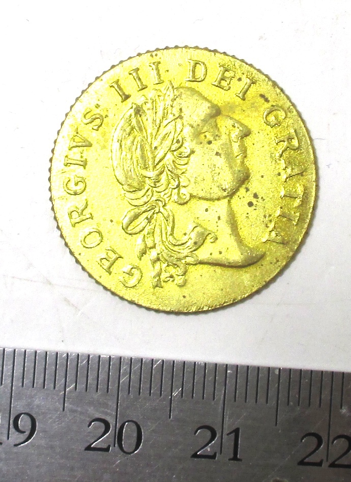 George III Die Gratia gaming token - 1797 - Brass - the Good Old